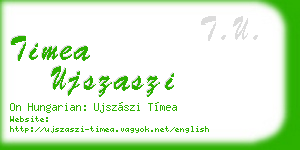timea ujszaszi business card
