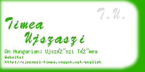 timea ujszaszi business card